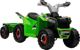 OEM Quad El&eacute;ctrico Para Ni&ntilde;os Con Remolque Coche El&eacute;ctrico Cuatrimoto Para Ni&ntilde;os De 18-36 Meses 106x41,5x48,5 Cm Verde