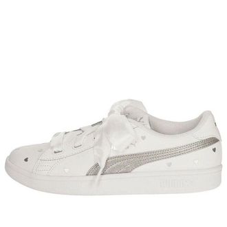 Puma (WMNS) PUMA Smash V2 Ribbon Retro Low Tops Casual Skateboarding Shoes White 370782-02