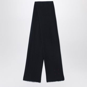 Destin Black Wool Scarf