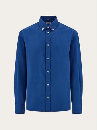 Ferragamo Blue Button Down Shirt, Size M