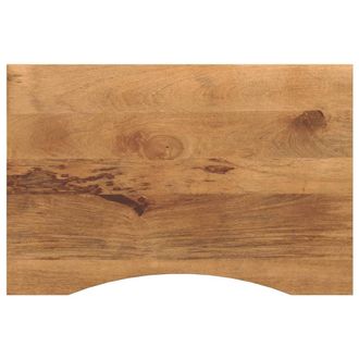 Berkfield Home Desk Top with Curve 100x60x2.5 cm Solid Wood Rough Mango in Brown