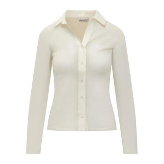 Semicouture Overhemden, Dames, Wit, M, Wol, Cardigan
