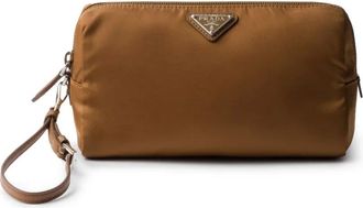 Prada Re-Nylon buidel met rits - Bruin