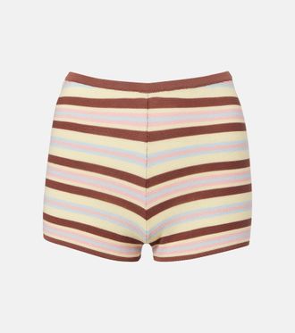 Faithfull The Brand Playa striped cotton-blend shorts