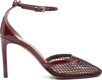 Alaia 90mm Ankle-strap Mesh Pumps