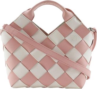 Loewe Pre-owned Loewe Mini Woven Calfskin Gingham Surplus Basket Bag Ladies 9MCF1PT82A6GVYHB
