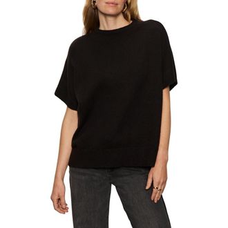 Sanctuary Elbow Sleeve Sweater in Black at Nordstrom, Size Medium