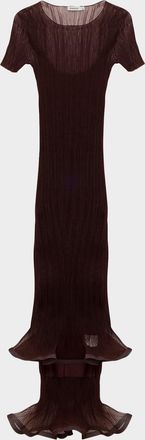 SIMKHAI Selena Bodycon Ruffle Midi Dress