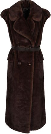 Parosh Gilet In Faux Fur