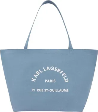 Karl Lagerfeld Tote Bags, female, Blue, Size: ONE SIZE RSG Canvas Shopper