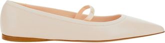 Ferragamo Light Pink Logo Ballet Flats