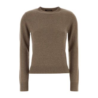 Max Mara Fresia Jumper - female - Max Mara - Round-neck Knitwear - Brown - 2XS - Knitwear