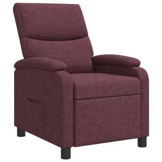 vidaXL Poltrona Reclinabile Viola Tessuto Vidaxl