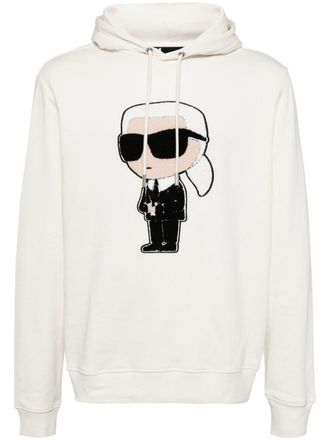 Karl Lagerfeld patch hoodie - White