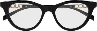 Gucci Butterfly Optisch Montuur - Dames - Brillen - Zwart - 50 MM - Accessoires