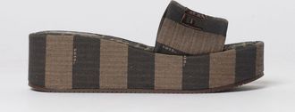 Fendi Mules Sunshine Fendi in canvas con monogram FF jacquard