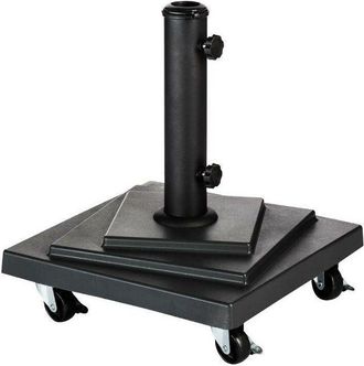 Hesperide Soporte De Sombrilla Cuadrado Con Ruedas Negro - 15 Kg - Hesp&eacute;ride