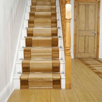 Runrug Stair Runner Carpet - Soft & Comfortable, 8mm - Lima in Terracotta | Size: 100 cm x 540 cm