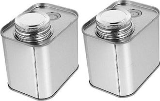 OEM Juego De 2 Tarros De Acero Inoxidable Para Granos De Caf&eacute;, Tarros Redondos Con Tapa De Rosca, Estilo Vintage/r&uacute;stico, Recipiente Para Alimentos