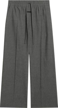 Fear of God Wide Trousers, male, Gray, Size: S Cotton Wool Oxford Wide Leg Drawstring Pants