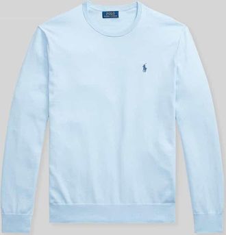 Polo Ralph Lauren Slim Fit Pullover aus reiner Baumwolle in Hellblau, Gr&ouml;&szlig;e XXL