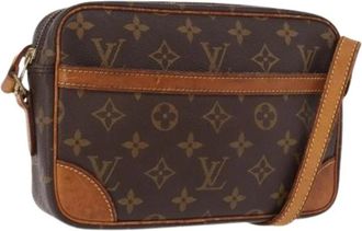 Louis Vuitton Pre-owned Monogram Canvas Shoulder Bag - Dames - Vintage Schoudertas - Bruin - ONE Size - Leer - Vintage