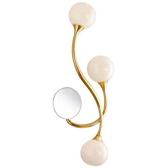 Hudson Valley Lighting Signature Aplique De Pared 3 Luces Pan De Oro, Vidrio