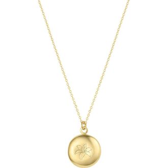 Set & Stones Ruby Birth Flower Necklace in Gold /May at Nordstrom