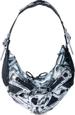 Innerraum adjustable-strap buckle-fastening shoulder bag - Silver