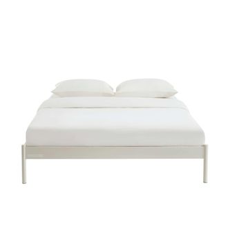Pantone Cama 160x200 de metal beige arena con somier incluido