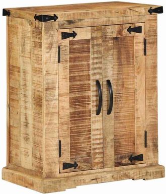 vidaXL Vidaxl - Vitrina Marr&oacute;n 55 X 35 X 70 Cm Madera De Mango Rugosa