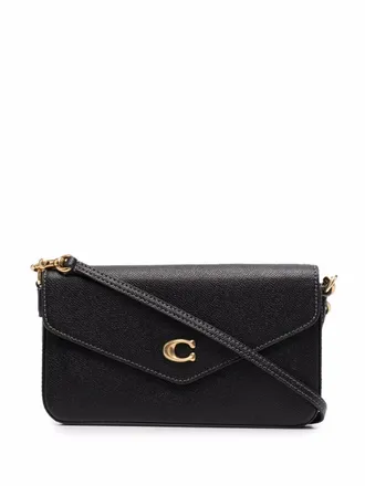 Coach Crossbodytas met logoplakkaat - Zwart