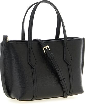 Tory Burch Womens Perry Top Handle Bag Black Cowhide Leather