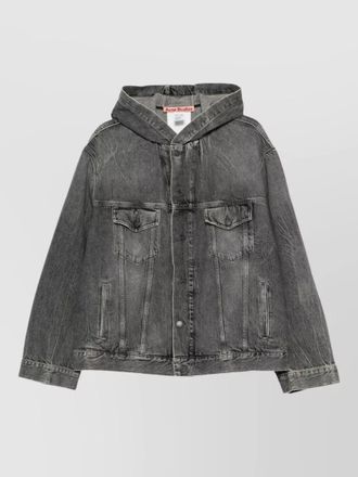 Acne Studios denim hooded jacket long sleeves pockets