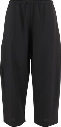 Khaite Broek van scheerwol met een losse pasvorm - Dames - Wijde Broeken - Zwart - L - Wol - Broeken