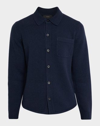 Vince Men & apos;s Wool Sweater Shirt with Pocket
