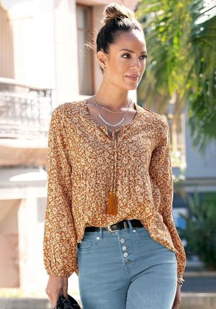 Lascana Womens Floral Boho Blouse