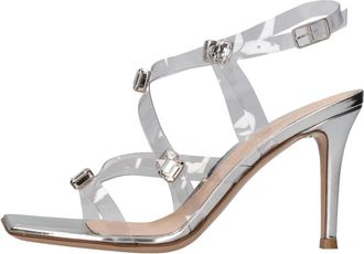 Gianvito Rossi Crystal Fever Glasstrasp - Dames - Sandalen met hakken - Grijs - 38 EU - Leer - Schoenen