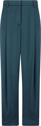 Giorgio Armani Silk Tailored Trousers - Green