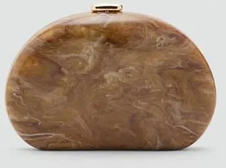 Mango Borsa clutch ovale cognac - Donna - Taglia unica - MANGO
