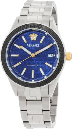 Versace Hellenyium Automatic Blue Dial Mens Watch VEQCA0424
