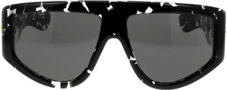 Bottega Veneta Ribbon Mask Shield Zonnebril - unisex - Accessoires - Zwart - Maat: ONE Size