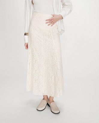 Grace & Mila Lange uitlopende kanten rok VISENYA