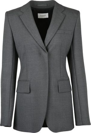 Sportmax Ranghi Jacket - Dames - Blazers - Grijs - S - Wol - Jassen