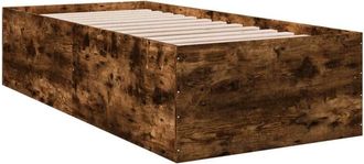 vidaXL Bed Frame without Mattress Smoked Oak 90x200 cm vidaXL