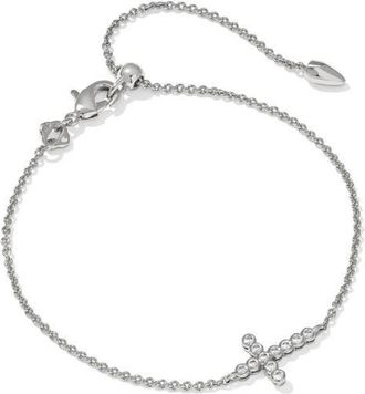 Kendra Scott Cross Crystal Tennis Bracelet in Silver at Nordstrom