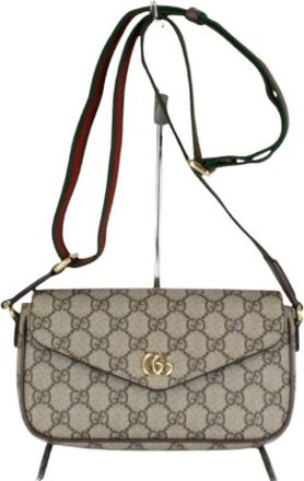 Gucci Pre-owned GG Supreme Shoulder Bag - Dames - Vintage Schoudertas - Bruin - ONE Size - Vintage