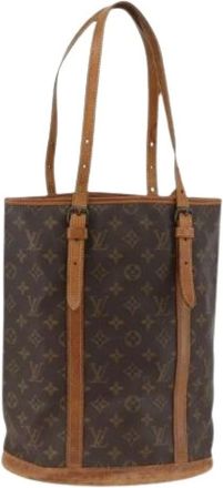 Louis Vuitton Pre-owned Bucket Bags, female, Brown, Size: ONE SIZE Pre-owned Monogram Bucket GM