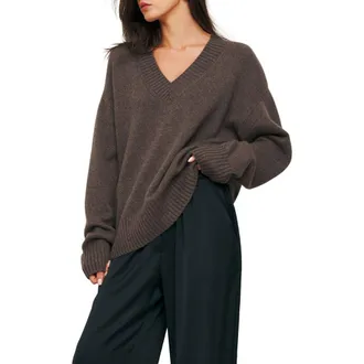 Reformation Jadey Oversize Cashmere Sweater in Dachshund at Nordstrom, Size X-Small