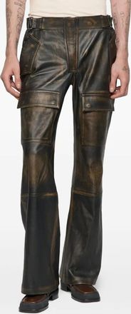 Misbhv Pantaloni cargo in pelle - Nero